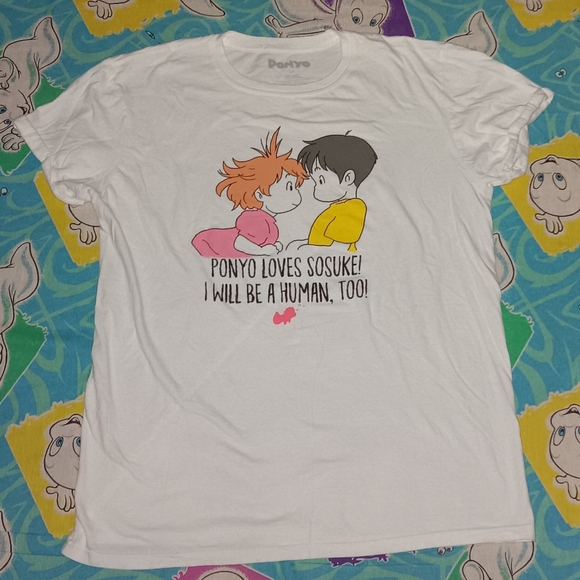 2020 Studio Ghibli Ponyo I Will Be A Human Shirt Vintage Tee - Picture 2 of 5